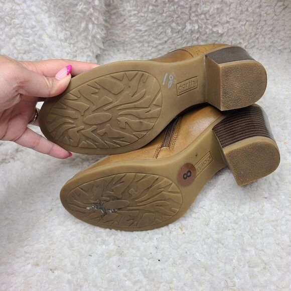 Earth Lina Austin Womens Camel Cognac Leather Booties sz 8 - Picture 7 of 8